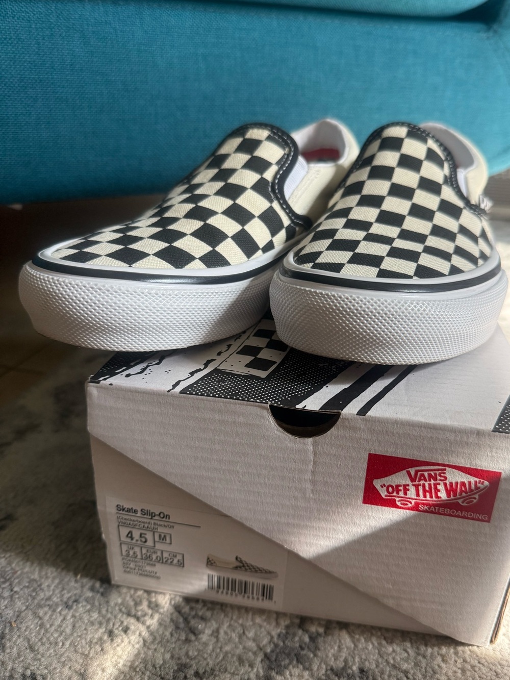 Vans Skate Checkerboard Slip-On in Black and White